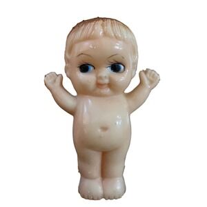 Evergreen Vintage Baby Doll Toy Hong Kong 9086 Cherub Kewpie Style Squeak Works